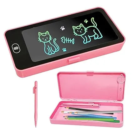 Atfaluna 2-in-1 LCD Writing Tablet Pencil Case for Kids