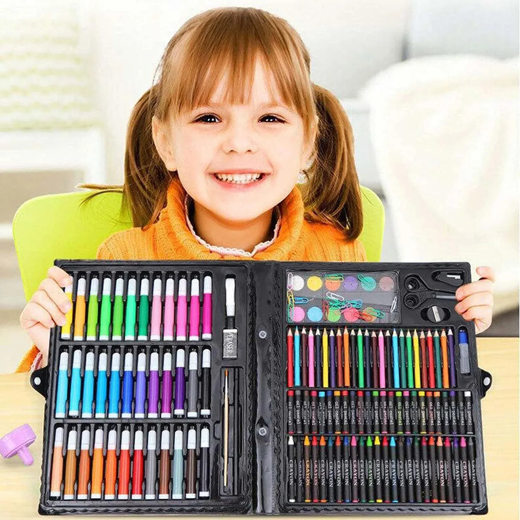 Atfaluna 150-Piece Art Set for Kids – Complete Drawing & Painting Kit