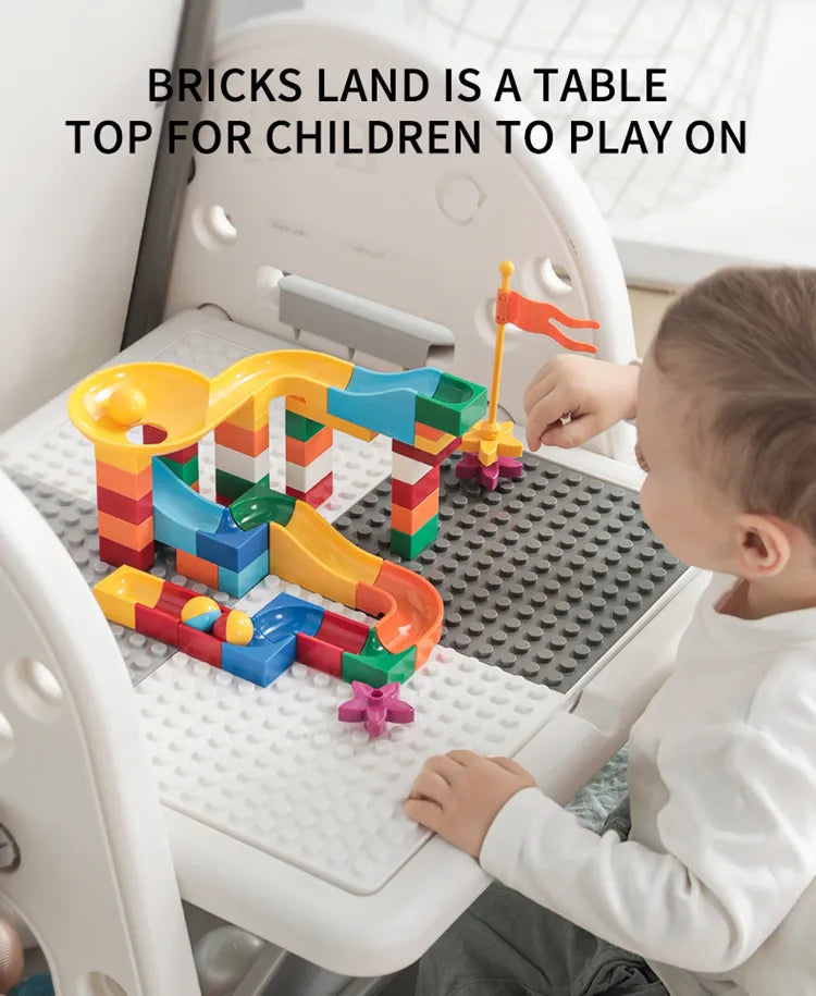 Atfaluna 3-in-1 Kids Table & Chair Set with Drawing Board