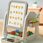 Atfaluna 3-in-1 Kids Table & Chair Set with Drawing Board