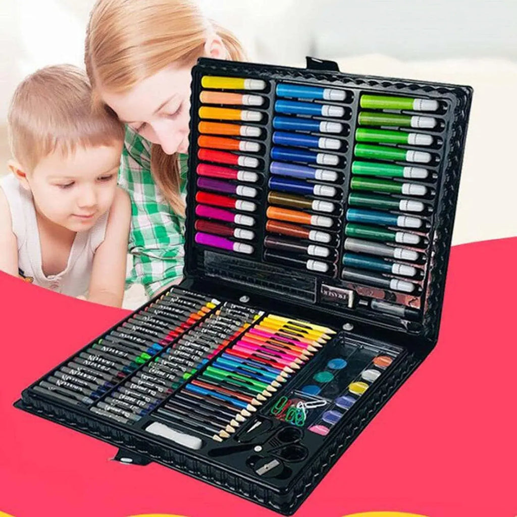 Atfaluna 150-Piece Art Set for Kids – Complete Drawing & Painting Kit